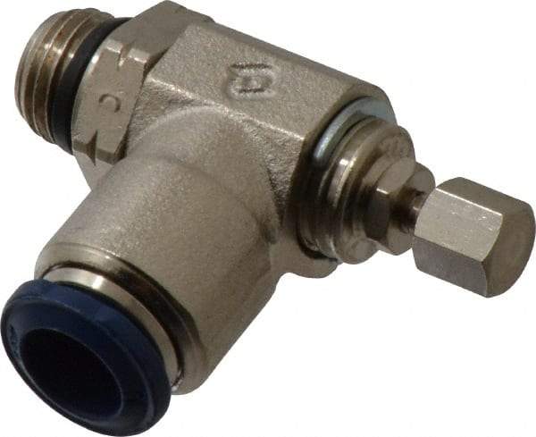 Value Collection - 145 Max psi, Meter Out Screw Adjusted Flow Control Valve - Buna N O Ring, 3/8" Tube Outside Diam - Eagle Tool & Supply