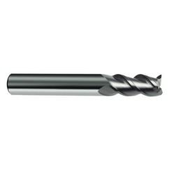7.5mm Dia. - 63mm OAL - 45° Helix Bright Carbide End Mill - 3 FL - Eagle Tool & Supply