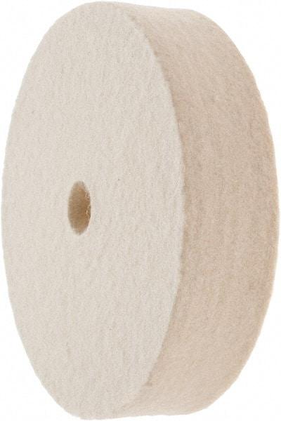 Value Collection - 4" Diam x 1" Thick Unmounted Buffing Wheel - 1 Ply, Polishing Wheel, 1/2" Arbor Hole, Soft Density - Eagle Tool & Supply