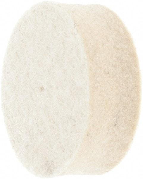 Made in USA - 1-1/2" Diam x 1/2" Thick Unmounted Buffing Wheel - 1 Ply, Polishing Wheel, 1/2" Arbor Hole, Soft Density - Eagle Tool & Supply