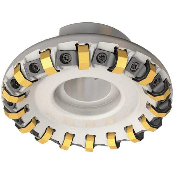 Iscar - 73.4mm Cut Diam, 22mm Arbor Hole, 3.5mm Max Depth of Cut, 45° Indexable Chamfer & Angle Face Mill - 10 Inserts, ON.U 05\xB6S845 SN.U 13 Insert, Right Hand Cut, 10 Flutes, Series Helido - Eagle Tool & Supply