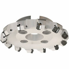 Iscar - 64.8mm Cut Diam, 22mm Arbor Hole, 7.15mm Max Depth of Cut, 45° Indexable Chamfer & Angle Face Mill - 4 Inserts, S845 SX.U 16.. Insert, Right Hand Cut, 4 Flutes, Through Coolant, Series Helido - Eagle Tool & Supply