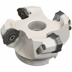 Iscar - 172.5mm Cut Diam, 40mm Arbor Hole, 4.6mm Max Depth of Cut, 42° Indexable Chamfer & Angle Face Mill - 10 Inserts, OF..\xB6RFM. 1905 Insert, Right Hand Cut, 10 Flutes, Series Heliocto - Eagle Tool & Supply