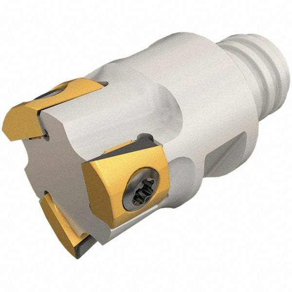 Iscar - 12mm Cut Diam, 5mm Max Depth of Cut, 16mm OAL, Indexable Square Shoulder End Mill - T290 LN.T 0502 Inserts, T08 Modular Connection, 90° Lead Angle, Series Multimaster, SumoMill - Eagle Tool & Supply