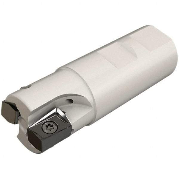 Iscar - 50mm Cut Diam, 16.3mm Max Depth of Cut, 32mm Shank Diam, 120mm OAL, Indexable Square Shoulder Helical End Mill - H490 ANKX 17.. Inserts, Cylindrical Shank, 90° Lead Angle, Through Coolant, Series Helido - Eagle Tool & Supply