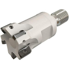 Iscar - 25mm Cut Diam, 7.7mm Max Depth of Cut, 35mm OAL, Indexable Square Shoulder End Mill - HP ANKT 0702.. Inserts, M12 Modular Connection, 90° Lead Angle, Through Coolant, Series FlexFit, Heliplus - Eagle Tool & Supply