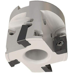 Iscar - 4 Inserts, 63mm Cut Diam, 22mm Arbor Diam, Indexable Square-Shoulder Face Mill - 0/90° Lead Angle, 40mm High, ADKW Insert Compatibility, Through Coolant, Series IscarMill - Eagle Tool & Supply