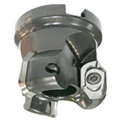 Iscar - 3 Inserts, 50mm Cut Diam, 22mm Arbor Diam, 15.5mm Max Depth of Cut, Indexable Square-Shoulder Face Mill - 0/90° Lead Angle, 45mm High, HM90 APCR 1605 Insert Compatibility, Through Coolant, Series Helialu - Eagle Tool & Supply