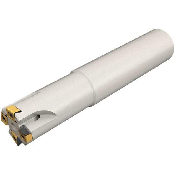 Iscar - 25mm Cut Diam, 2.5mm Max Depth of Cut, 25mm Shank Diam,Indexable Plunge End Mill - Straight Shank, HTP LNHT 0604 Insert Style, HTP-LN06 Toolholder Style, Through Coolant, Series FlexFit, TangPlunge - Eagle Tool & Supply