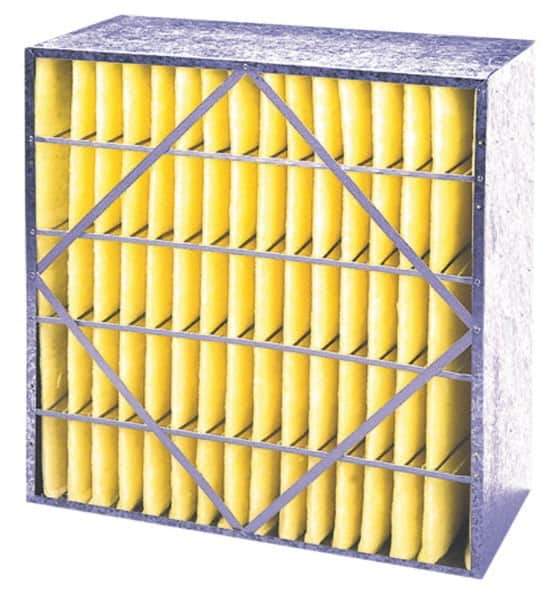 PrecisionAire - 12" Noml Height x 24" Noml Width x 12" Noml Depth, 65% Capture Efficiency, Rigid Box Air Filter - MERV 11, Fiberglass, Integrated Corrosion-Resistant Steel Frame, 1,000 CFM, For Universal Holding Frames - Eagle Tool & Supply