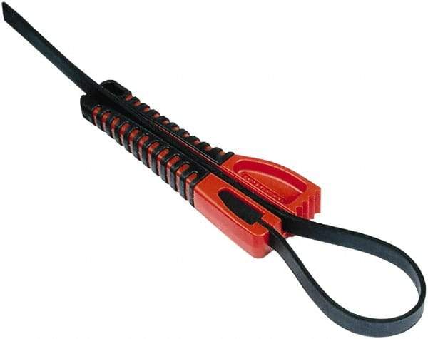 Boa - 4" Max Pipe Capacity, 24" Long, Strap Wrench - 4" Actual OD, 6" Handle Length - Eagle Tool & Supply