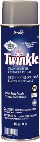 Twinkle - 17 Fluid Ounce Liquid Stainless Steel Cleaner and Polish - Unscented, Aerosol - Eagle Tool & Supply
