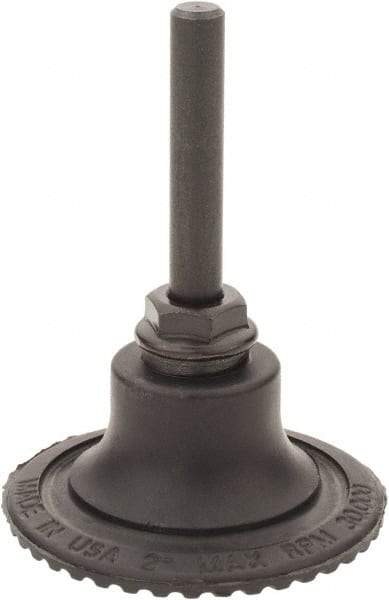 Made in USA - 2" Diam Quick-Change Type R Disc Backing Pad - 1/4" Shank Diam, Medium Density, 30,000 RPM - Eagle Tool & Supply