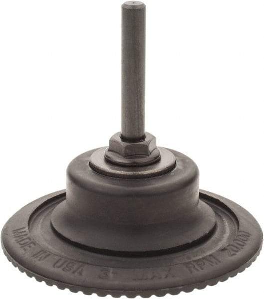Made in USA - 3" Diam Quick-Change Type R Disc Backing Pad - 1/4" Shank Diam, Medium Density, 20,000 RPM - Eagle Tool & Supply