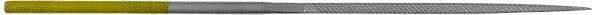 PFERD - 7" Needle Precision Swiss Pattern Square File - Double Cut, Round Handle - Eagle Tool & Supply
