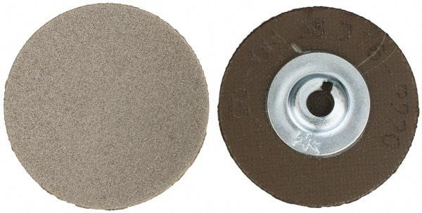 PFERD - 1-1/2" Disc Diam, 220 Grit, Diamond Quick Change Disc - Type S Attaching System, Coated, Brown, Fine Grade, 12,500 RPM, D76 Series - Eagle Tool & Supply