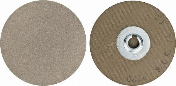 PFERD - 3" Disc Diam, 220 Grit, Diamond Quick Change Disc - Type R Attaching System, Coated, Brown, Fine Grade, 6,300 RPM, D76 Series - Eagle Tool & Supply