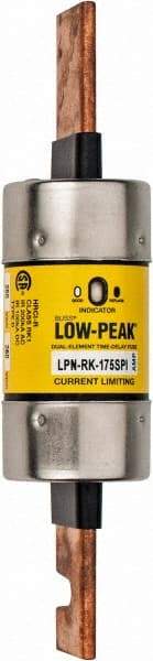 Cooper Bussmann - 250 VAC/VDC, 175 Amp, Time Delay General Purpose Fuse - Bolt-on Mount, 7-1/8" OAL, 100 at DC, 300 at AC (RMS) kA Rating, 1-19/32" Diam - Eagle Tool & Supply