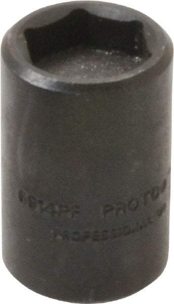Proto - 1/4" Drive, 7/16" Socket, Power Socket - 6 Points, 1" OAL - Eagle Tool & Supply