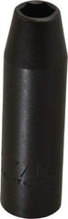 Proto - 1/2" Drive 7/16" Deep Thin Wall Impact Socket - 6 Points, 3-1/4" OAL - Eagle Tool & Supply