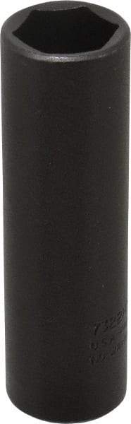 Proto - 1/2" Drive 11/16" Deep Thin Wall Impact Socket - 6 Points, 3-1/4" OAL - Eagle Tool & Supply