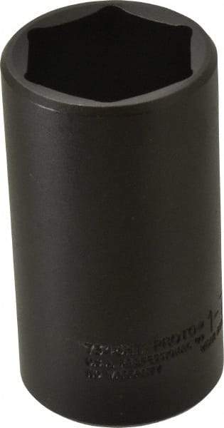 Proto - 1/2" Drive 1-7/16" Deep Thin Wall Impact Socket - 6 Points, 3-1/2" OAL - Eagle Tool & Supply