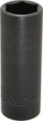 Proto - 1/2" Drive 22mm Deep Thin Wall Impact Socket - 6 Points, 3-1/2" OAL - Eagle Tool & Supply