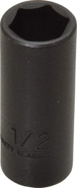 Proto - 3/8" Drive 1/2" Deep Thin Wall Impact Socket - 6 Points, 1-3/4" OAL - Eagle Tool & Supply