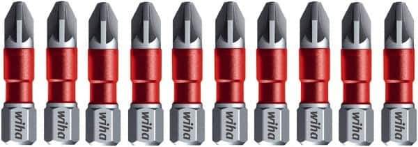 Wiha - PZ.1 Phillips Screwdriver Bit - 1/4" Drive, 1-9/64" OAL - Eagle Tool & Supply