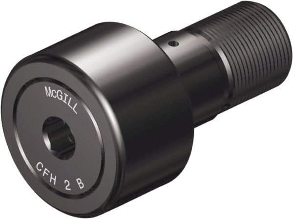 McGill - 3/4" Roller Diam x 1/2" Width, 3/8" Stud Diam x 7/8" Length, Sealed Heavy Stud Cam Follower with Hex - Steel, 3/8" Thread Length, 7/16-20 Thread, 1.41" OAL, 1,660 Lb Dynamic Cap, 4,130 Lb Static Cap - Eagle Tool & Supply