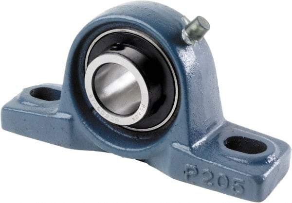 Tritan - 5/8" ID, 5" OAL x 2.4409" OAH Pillow Block - 1,034 Lb Static Cap, 2,158 Lb Dyn Cap, 3.74" Btw Mnt Hole Ctrs, 1-3/16" Base-to-Ctr Ht, Cast Iron/Steel - Eagle Tool & Supply