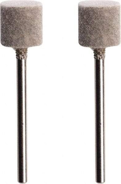 Dremel - 1/2" Diam x 1/2" Thick, Medium Mounted Polishing Wheel - 1 Ply, 1/8" Shank Diam, 35,000 RPM - Eagle Tool & Supply