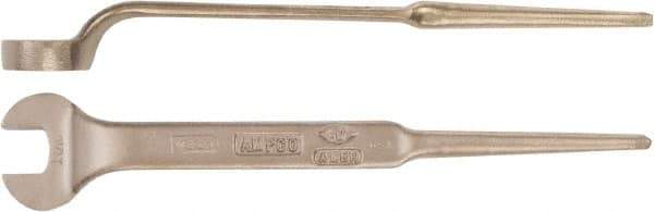 Ampco - 1-13/16" Nonsparking Standard Spud Handle Open End Wrench - Single End, Plain Finish - Eagle Tool & Supply