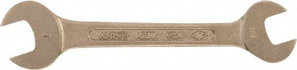 Ampco - 11mm x 12mm Nonsparking Standard Open End Wrench - Double End, Plain Finish - Eagle Tool & Supply