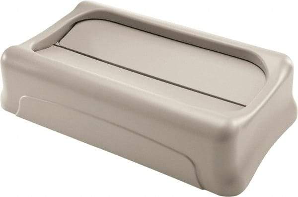 Rubbermaid - Rectangle Lid for Use with Rectangular Trash Cans - Beige, For Slim Jim Trash Cans - Eagle Tool & Supply