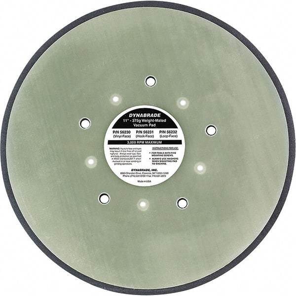 Dynabrade - 11" Diam Disc Backing Nonvacuum/Vacuum Replacement Pad - Medium Density, 3,000 RPM - Eagle Tool & Supply