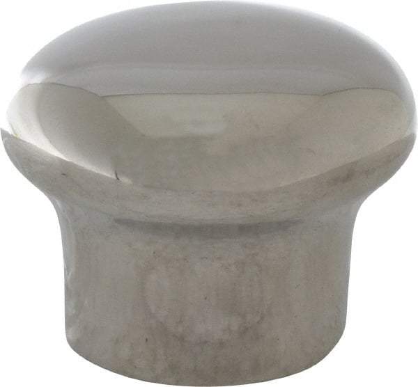 Sugatsune - 304 Stainless Steel Round Drawer or Lid Knob - 25/32" Base Diam, 1-3/16" Diam, 29/32" High, M4x0.7 - Eagle Tool & Supply