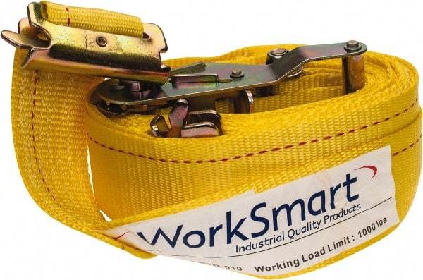 Value Collection - 16' Long x 2" Wide, 1 Ply, Polyester Web Sling - Yellow - Eagle Tool & Supply
