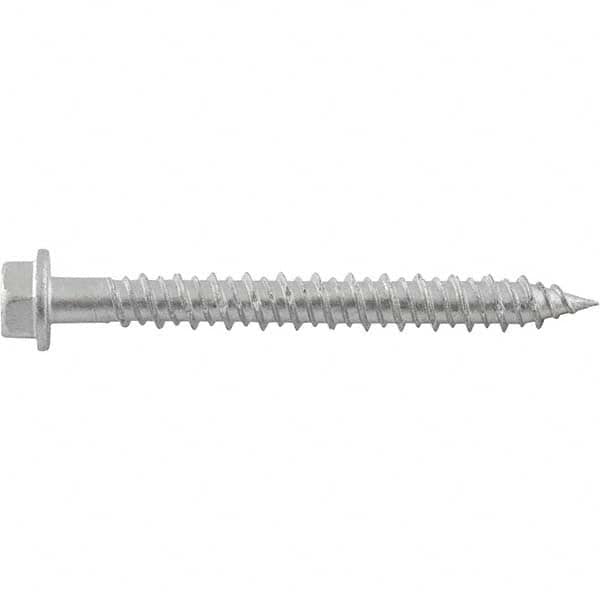 DeWALT Anchors & Fasteners - 1/4" Diam, 2-3/4 Length Under Head, Hex Drive Concrete Screw & Masonry Fastener - Eagle Tool & Supply