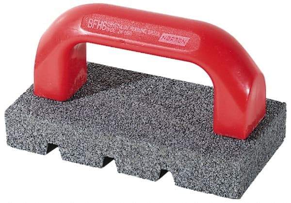 Norton - 20 Grit Silicon Carbide Rectangular Roughing Stone - Very Coarse Grade, 3-1/2" Wide x 8" Long x 1-1/2" Thick - Eagle Tool & Supply