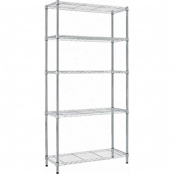 ALERA - 1,250 Lb Capacity 5 Shelf Wire Shelving - Starter Unit - Eagle Tool & Supply