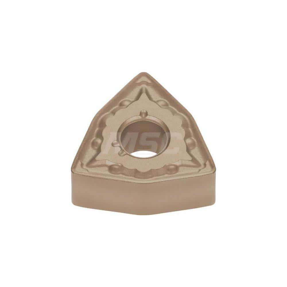 Turning Insert: WNMG332ESW T9215, Solid Carbide TiCN, Al2O3 & TiN Finish, Neutral, 3/8″ Inscribed Circle, 0.0310″ Corner Radius, 80.0 ° N/A Trigon, Series WNMG