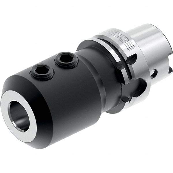 Seco - HSK125 Dual Contact Taper Shank 50mm Hole End Mill Holder/Adapter - 100mm Nose Diam, 120mm Projection, Through-Spindle Coolant - Exact Industrial Supply