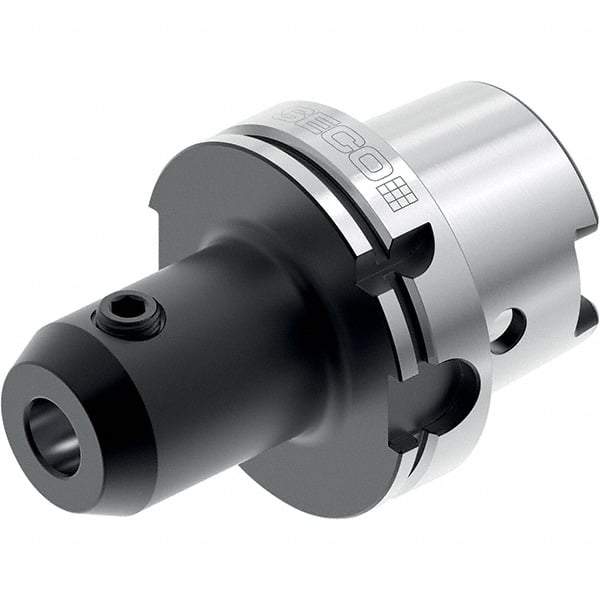 Seco - HSK125 Dual Contact Taper Shank 2" Hole End Mill Holder/Adapter - 4" Nose Diam, 5-1/4" Projection, Through-Spindle Coolant - Exact Industrial Supply