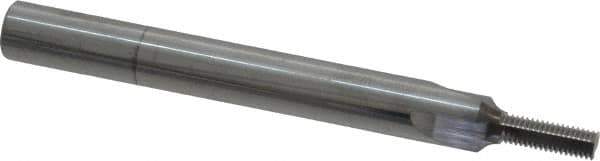 Scientific Cutting Tools - #10-48 Thread, 1/4" Shank Diam, Bright Coating, Solid Carbide Straight Flute Thread Mill - 3 Flutes, 2-1/2" OAL, #10 Min Noml Diameter - Eagle Tool & Supply