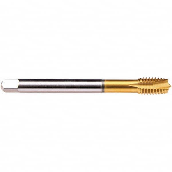Emuge - M30x3.50 Metric 6HX 4 Flute TiN Finish HSS-E Spiral Point Tap - Eagle Tool & Supply