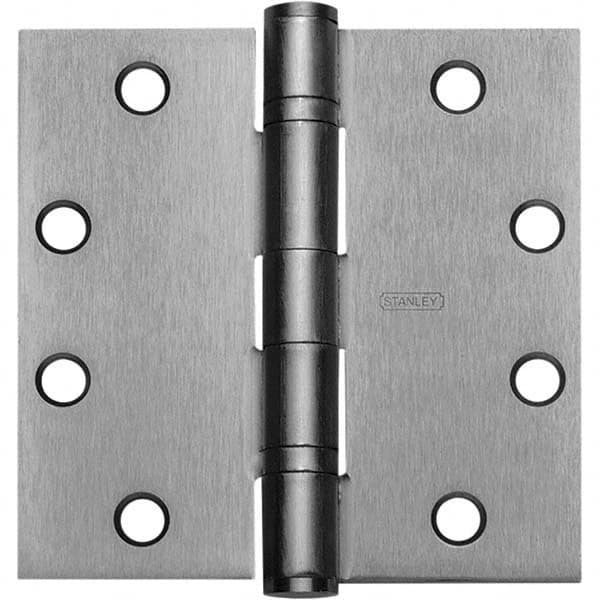 Stanley - 4" Long x 4" Wide Grade 1 Bronze Full Mortise Ball Bearing Commercial Hinge - Eagle Tool & Supply