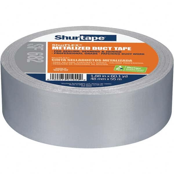 Shurtape - SF 682 ShurFLEX Non-Printed Metalized Cloth Duct Tape - Eagle Tool & Supply