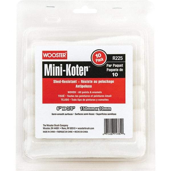 Wooster Brush - Paint Roller Covers Type: Mini Roller Nap Size (Inch): 3/8 - Eagle Tool & Supply