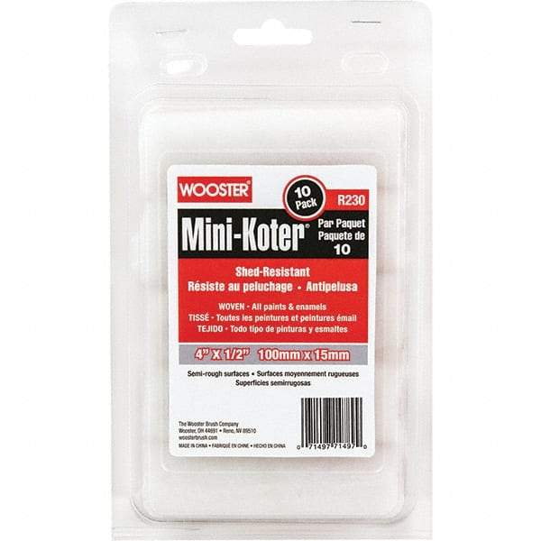 Wooster Brush - Paint Roller Covers Type: Mini Roller Nap Size (Inch): 1/2 - Eagle Tool & Supply